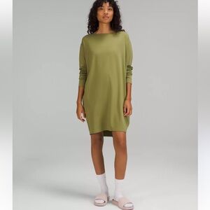 Lululemon Back in Action Long Sleeve Dress 2 Olive Green